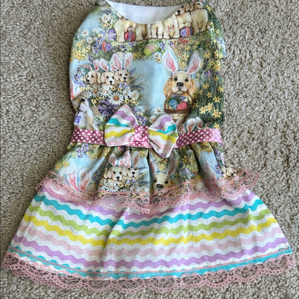 Custom-made dog Easter dress